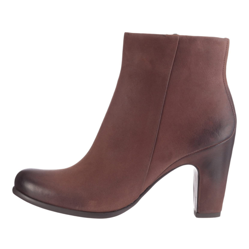 Ecco Jaffna Brown Sepia Leather Zip Heeled Ankle Boots Size US 6 EU 37